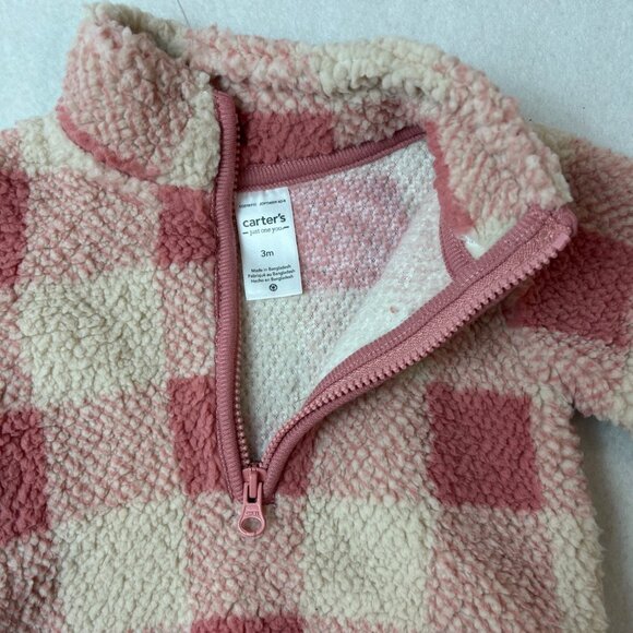 Carters Baby Outfit Set 3-Piece: Sherpa Jacket Jumpsuit & Pants Size 3M - New - Picture 8 of 9